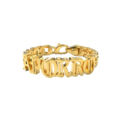 Miami Old English Letter/Number Custom Name Bracelet - 10mm