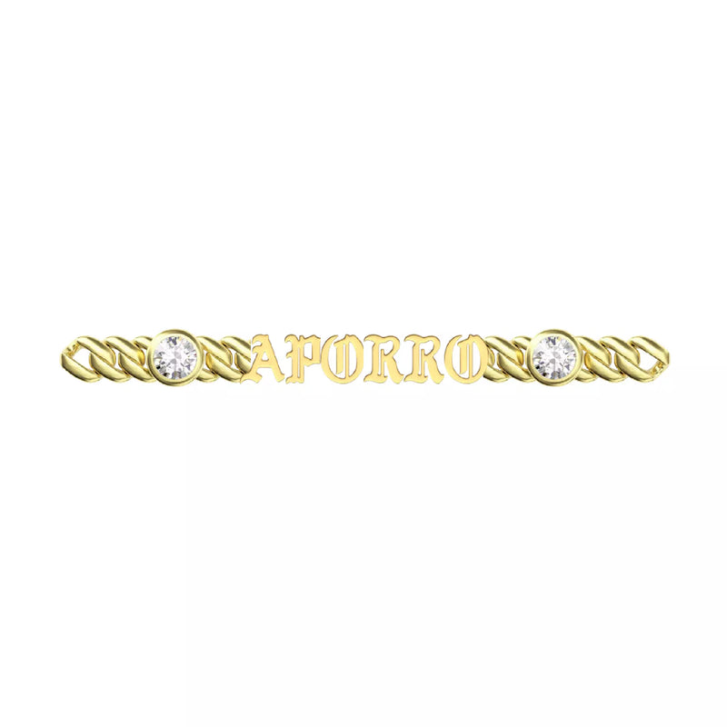 5mm Custom Old English Name Bracelet