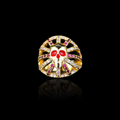 Iced Hollow Skull Ring