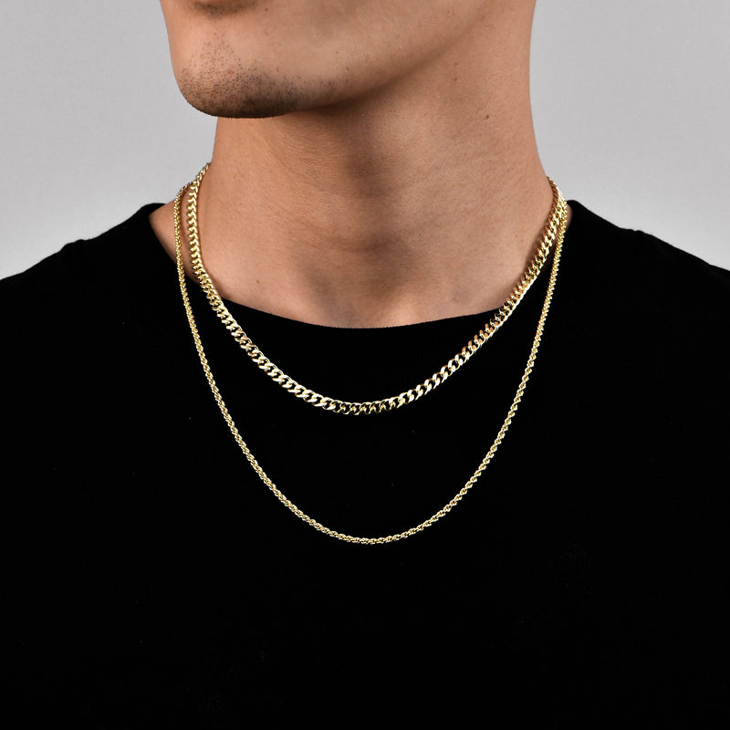2.5mm Rope Chain + 5mm Cuban Link Bundle - APORRO