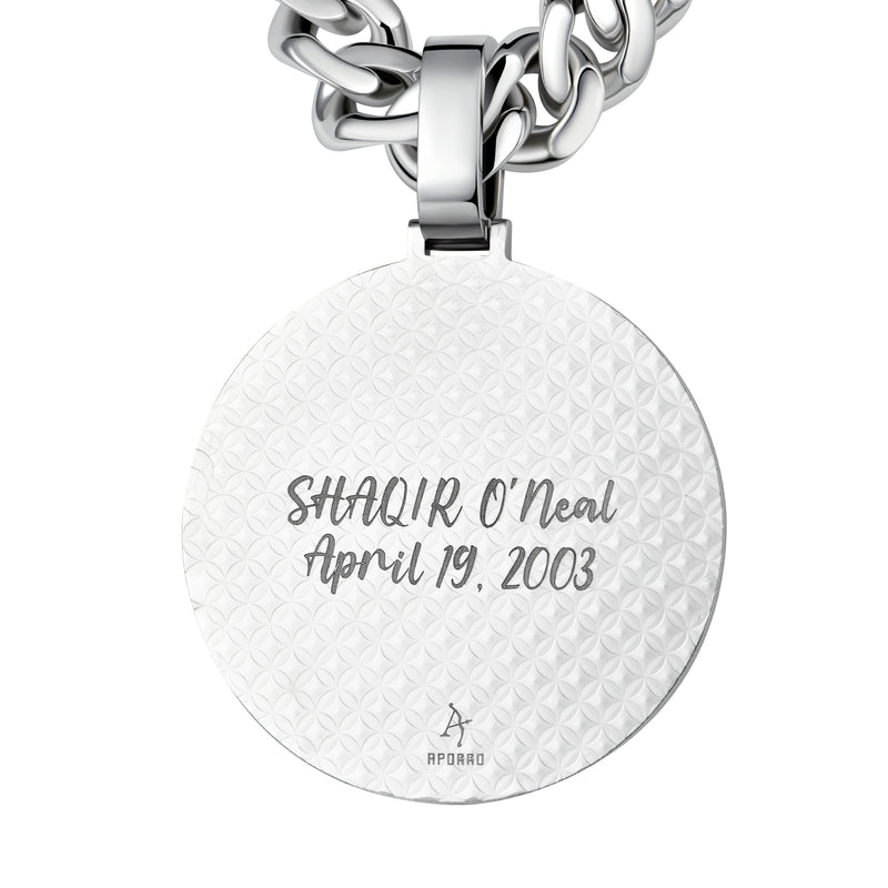 Custom Moissanite Round Pendant - APORRO