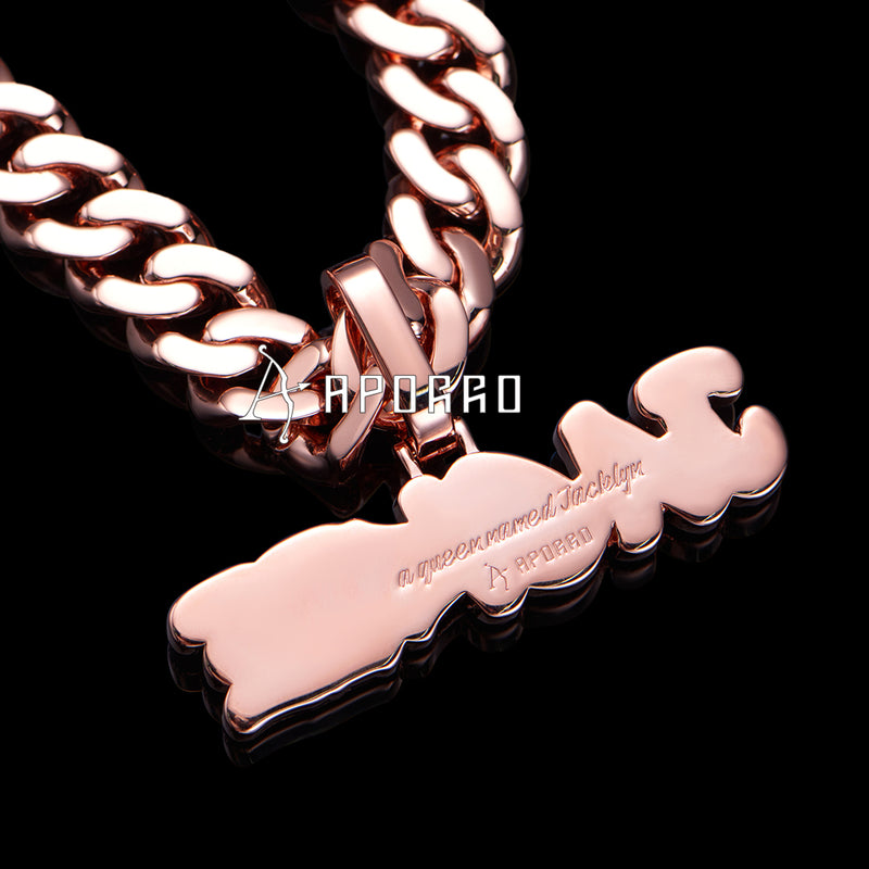 APORRO Premium Rose Gold Name Necklace Custom Design Deposit - APORRO