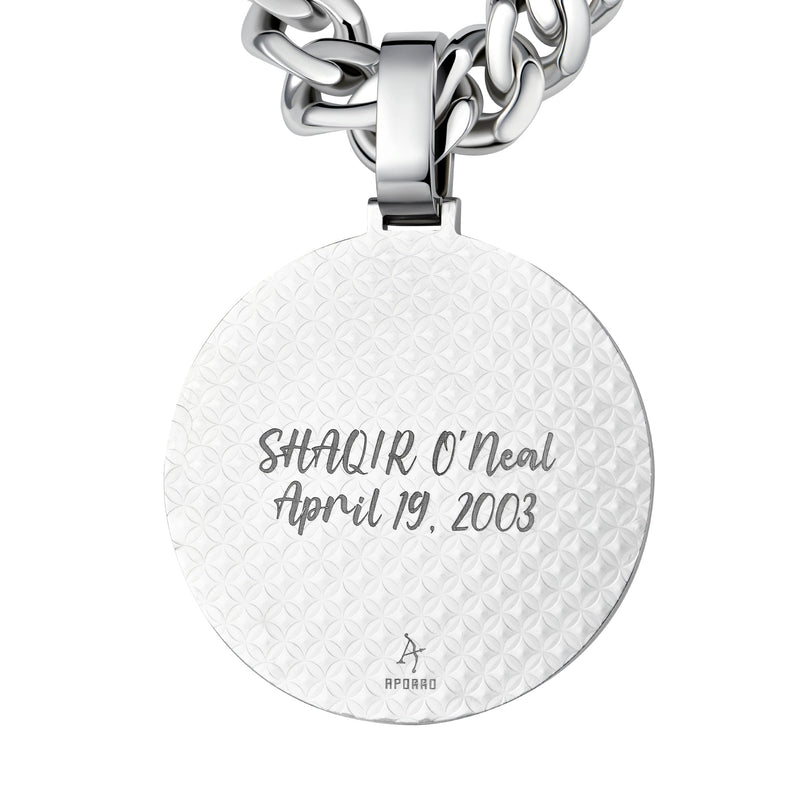 Custom 50mm Moissanite 3D Relief Round Pendant - Hip Hop Jewelry - APORRO