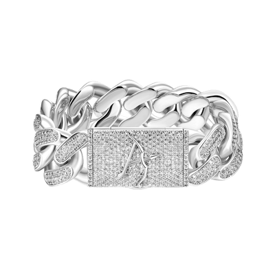 Aporro A® Box Clasp Cuban Link Bracelet - 19mm