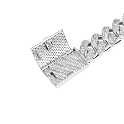 Aporro A® Box Clasp Cuban Link Bracelet - 19mm