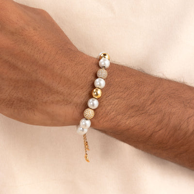 WONG Dragon Pearl and Bead Bracelet - 8mm