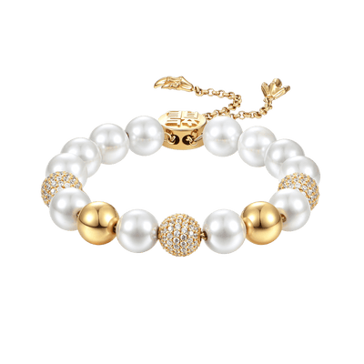 WONG Dragon Pearl and Bead Bracelet - 8mm