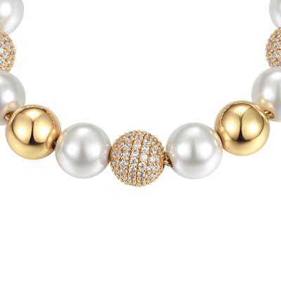 WONG Dragon Pearl and Bead Bracelet - 8mm