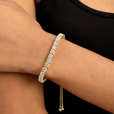 Aporro A® Iced Adjustable Tennis Bracelet - 5mm [Only Ship to the US]