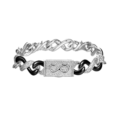 Infinity Two-tone Snake Shape Bracelet -  12mm