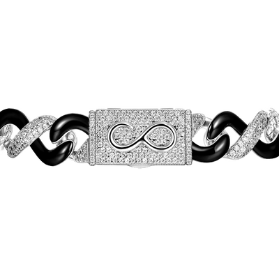 Infinity Two-tone Snake Shape Bracelet -  12mm