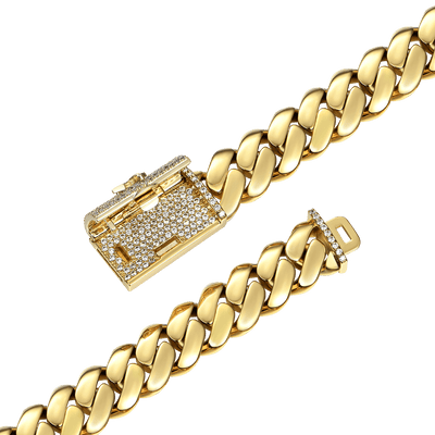 Solid Miami Cuban Bracelet - 12mm