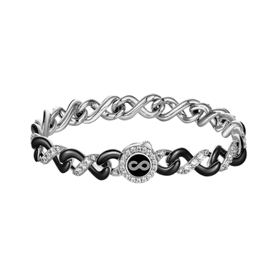 Infinity Two-tone Snake Shape Bracelet - 8mm