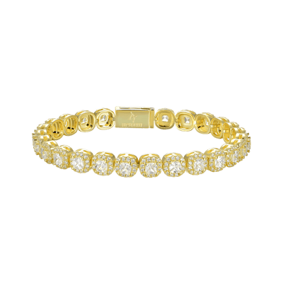 Cushion-Cut Clustered Tennis Bracelet - 7mm