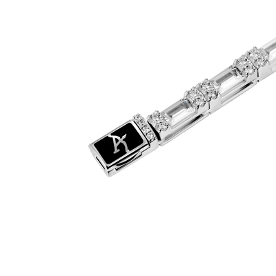 Baguette and Round Cut Tennis Bracelet - 3mm