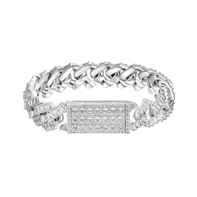 Emerald Cut Prong Cuban Link Bracelet - 12mm