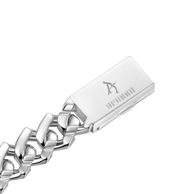 Emerald Cut Prong Cuban Link Bracelet - 12mm