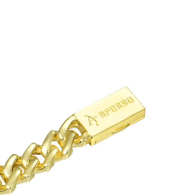 Emerald Cut Prong Cuban Link Bracelet - 15mm
