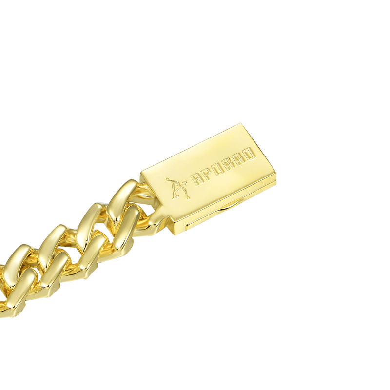 10mm Moissanite Diamond Prong Link Bracelet - 14K & White Gold - APORRO