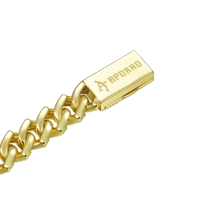Halo Emerald Cut Prong Cuban Link Bracelet