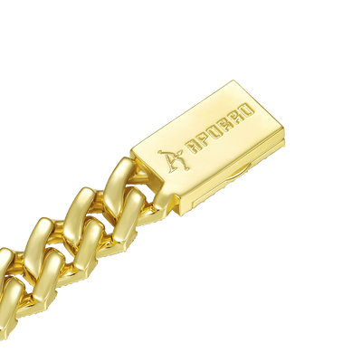 Halo Emerald Cut Prong Cuban Link Bracelet