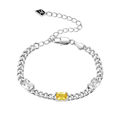 Emerald Cut Gemstone Adjustable Bracelet - 5mm
