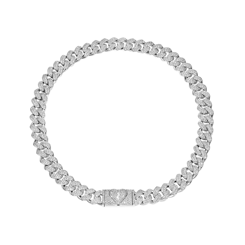 12mm Broken Heart Cuban Choker Chain - APORRO