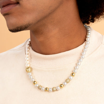 WONG Dragon Pearl and Bead Necklace - 8mm