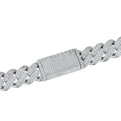 Custom Halo Round Cut Cuban Link Name Neclace Chain