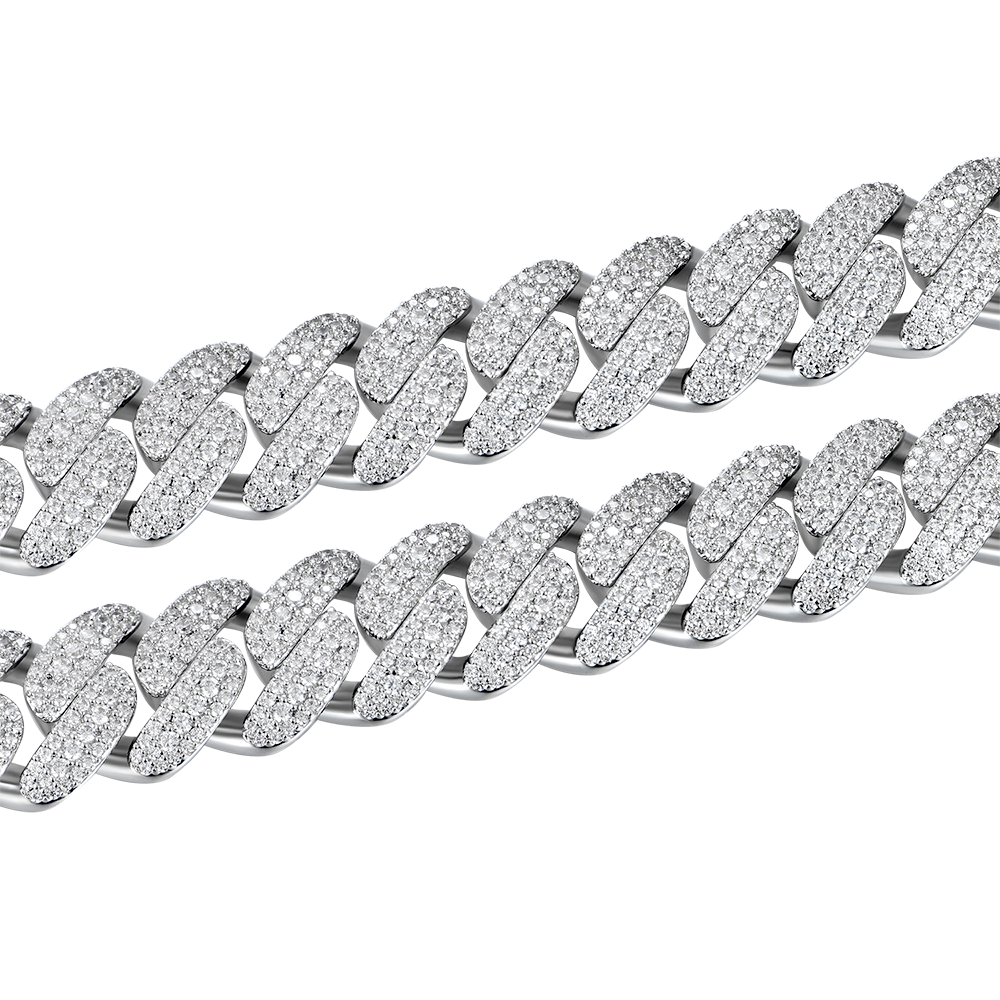Custom Halo Round Cut Cuban Link Name Neclace Chain