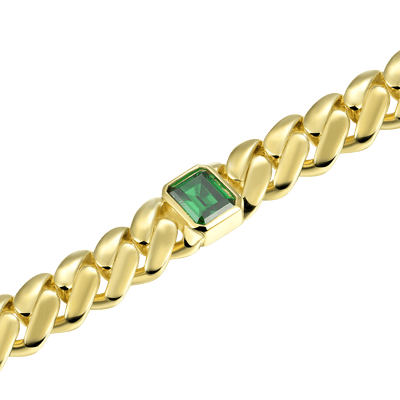 APORRO X GG Emerald Cuban Chain - 12mm