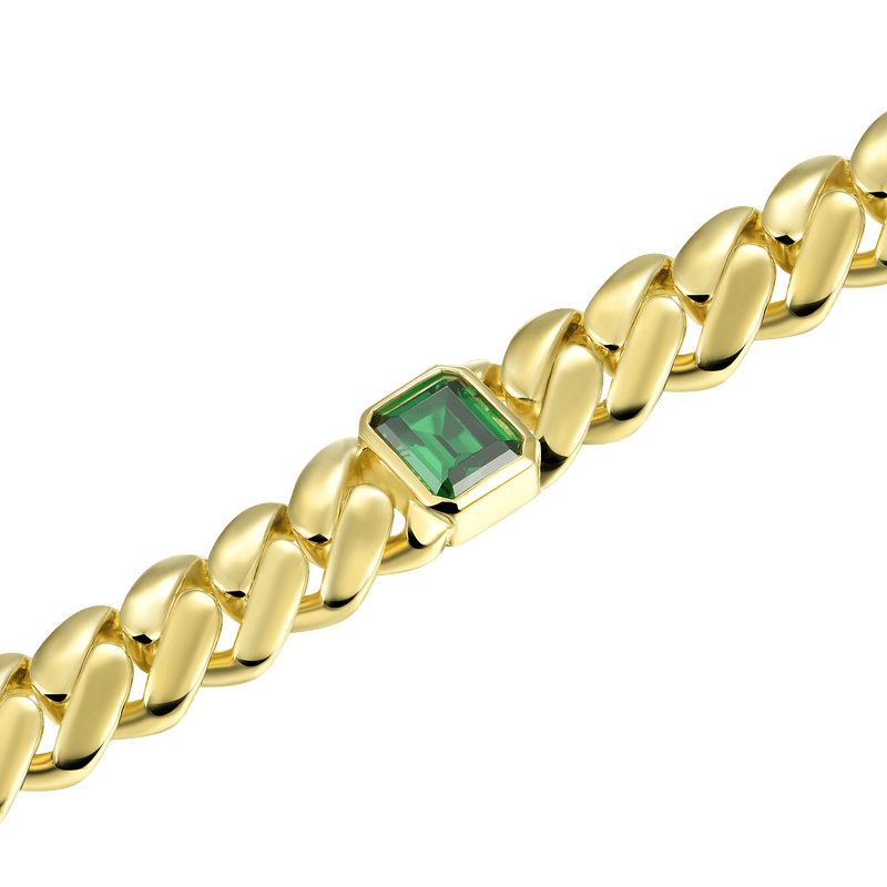 APORRO X GG Emerald Cuban Chain -12mm - APORRO