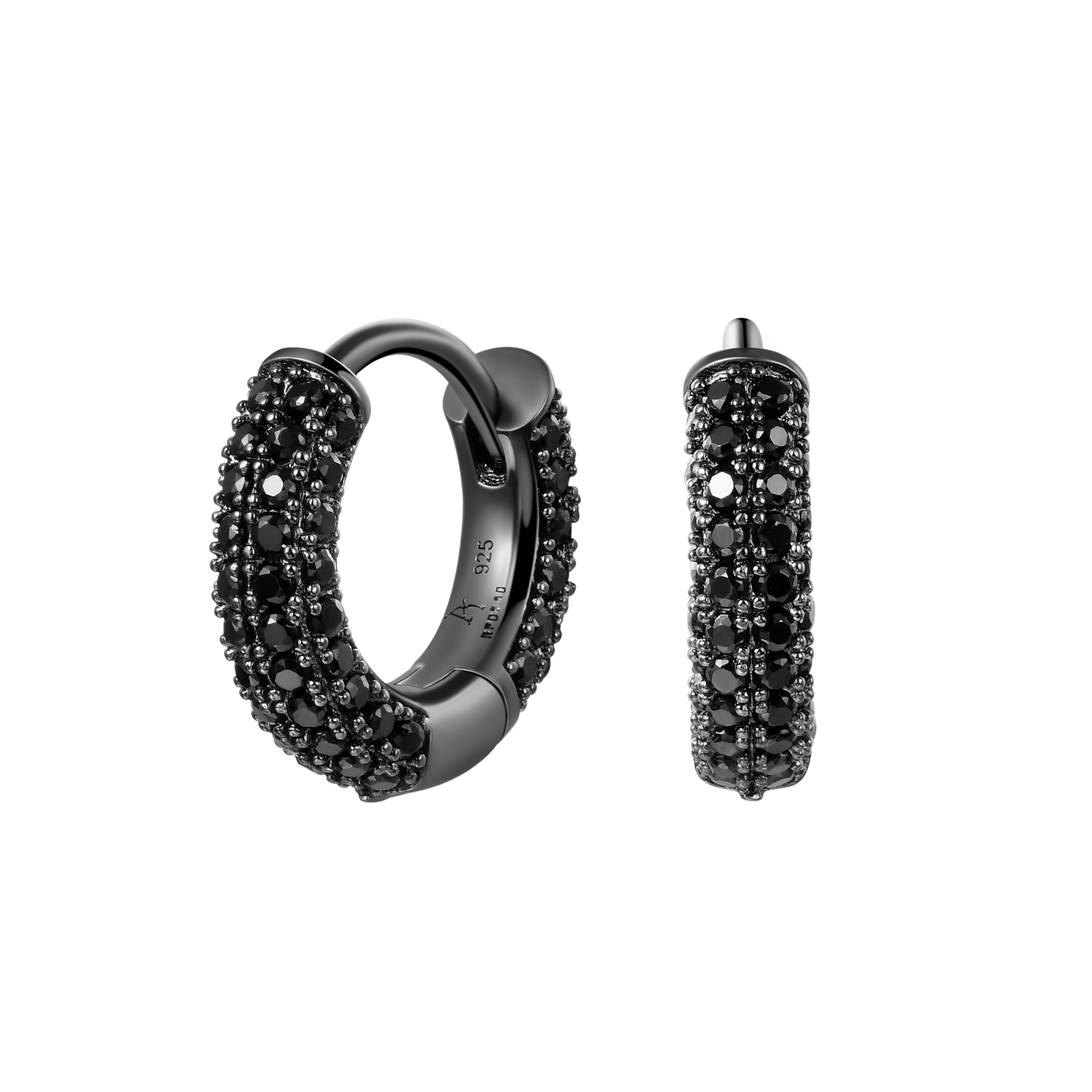 S925 Circle Hoop Earrings - Pair