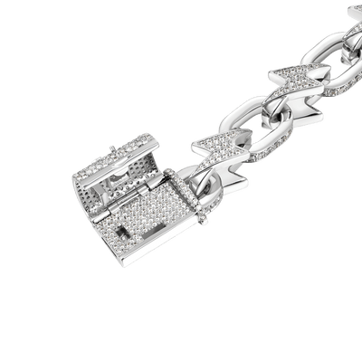 Iced Lightning Link Chain - 12mm [Only Ship to the US]