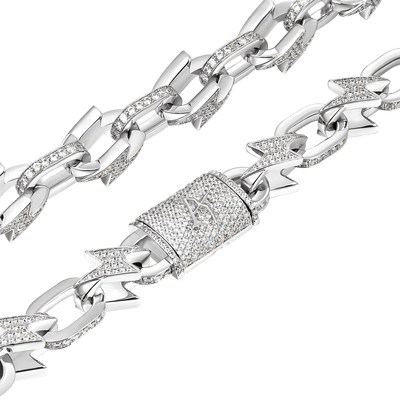 Iced Lightning Link Chain - 12mm [Only Ship to the US]