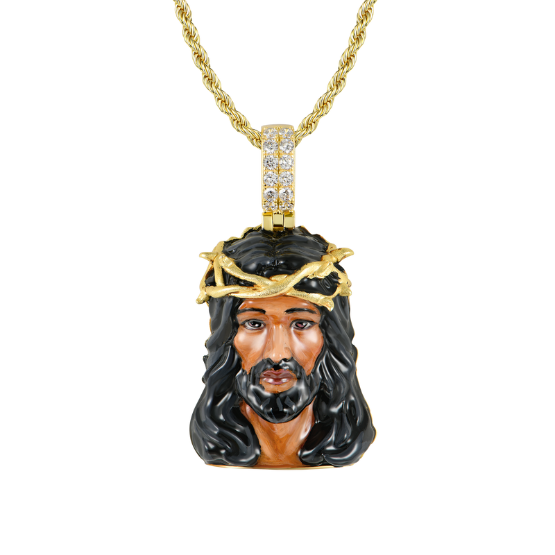 Miniature Enamel Jesus Pendant - APORRO