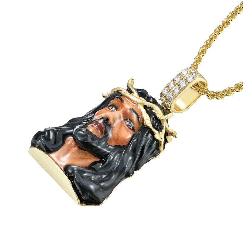 Miniature Enamel Jesus Pendant - APORRO