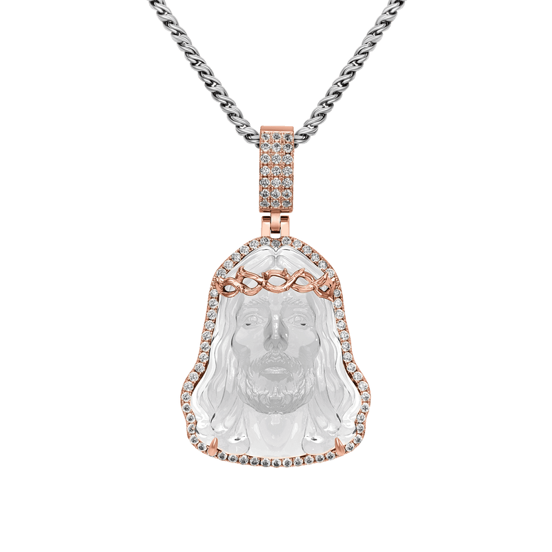 Arcenciel Gospel Transparent White Jesus Pendant - APORRO