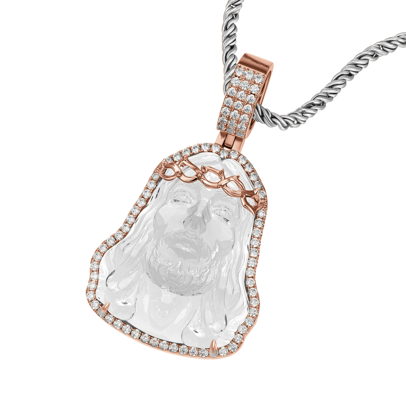 Arcenciel Gospel Transparent White Jesus Pendant - APORRO