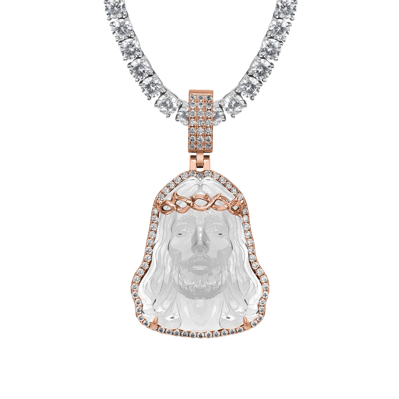 Arcenciel Gospel Transparent White Jesus Pendant - APORRO