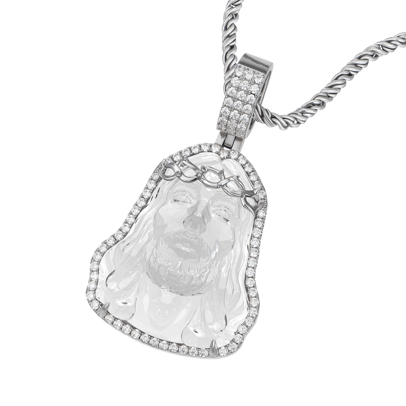Arcenciel Gospel Transparent White Jesus Pendant - APORRO
