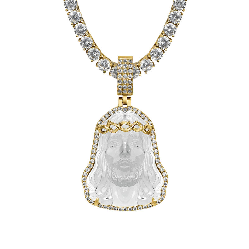 Arcenciel Gospel Transparent White Jesus Pendant - APORRO