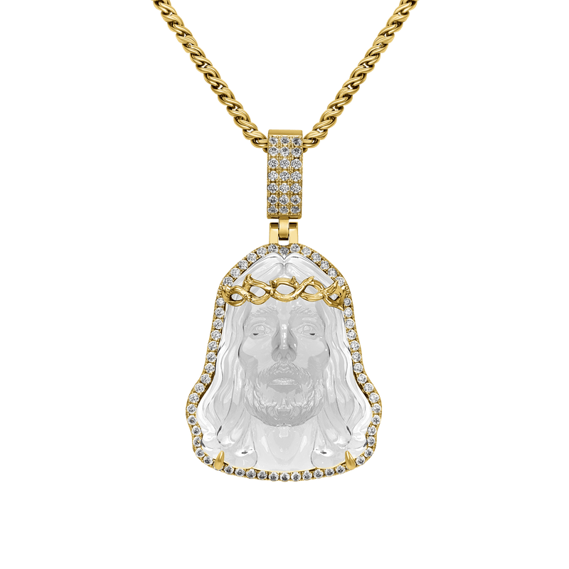 Arcenciel Gospel Transparent White Jesus Pendant - APORRO