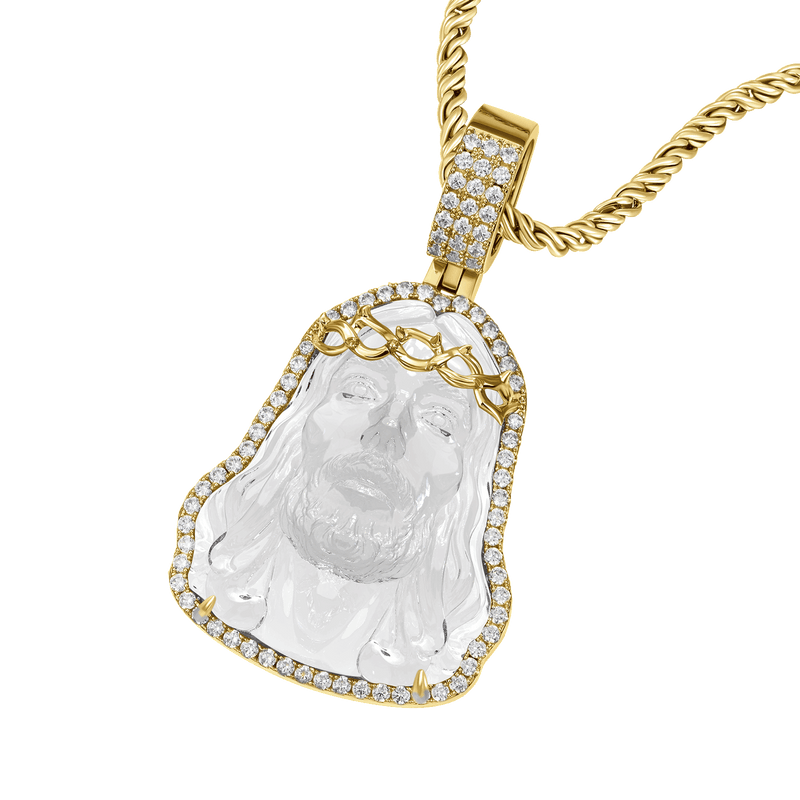 Arcenciel Gospel Transparent White Jesus Pendant - APORRO
