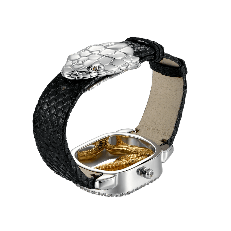 Infinity Black Snake Dial Leather Watch - Infinity Collection Aporro - APORRO