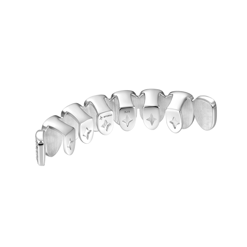 Pre-made Yellow White Irregular Shape Diamond Grillz - APORRO