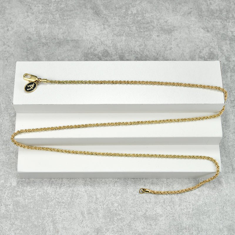 Men's Rope Chain Necklace in Stainless Steel - APORRO