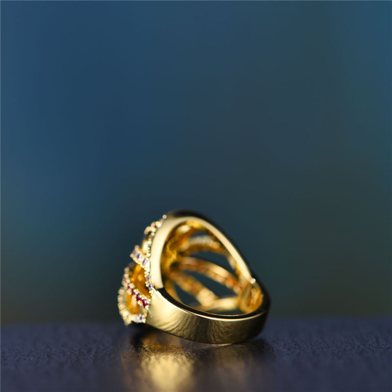 Iced Hollow Skull Ring - APORRO