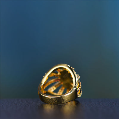 Iced Hollow Skull Ring