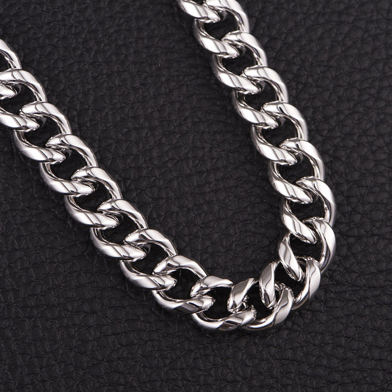 12mm White Gold Miami Cuban Curb Chain[ONLY SHIP TO THE US] - APORRO